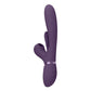 VIVE Ena - Purple - Purple 25 cm USB Rechargeable Thrusting Vibrator with Air Wave Stimulator