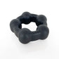 VERS Liquid Silicone Steel Motion C-Ring - Black Cock Ring with Steel Motion Balls