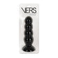 VERS Liquid Silicone Suction Plug - Black 16.5 cm Butt Plug with Internal Steel Balls