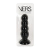 VERS Liquid Silicone Suction Plug - Black 16.5 cm Butt Plug with Internal Steel Balls