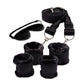 WhipSmart Fuzzy Bedroom Bondage Kit - Black Under The Bed Restraint Set