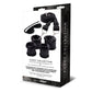 WhipSmart Fuzzy Bedroom Bondage Kit - Black Under The Bed Restraint Set